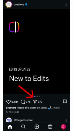 Click on share button